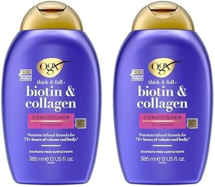 OGX Biotin & Collagen Hair Thickening Conditioner, 385ml (Pack of 2)