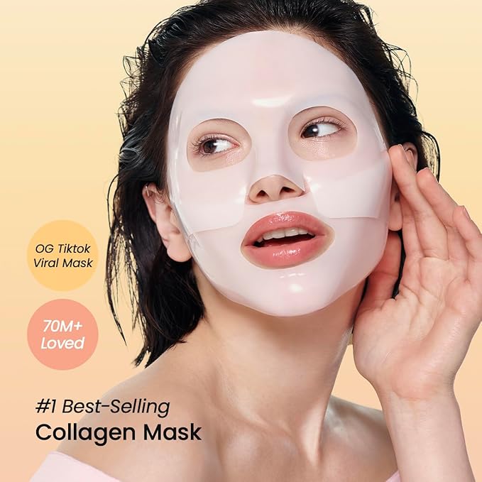 BIODANCE Bio-Collagen Real Deep Mask, Hydrogel Mask, Pore Minimizing, Elasticity Improvement, Korean Skincare | 1.19oz(34g) x 4ea