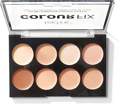 Technic Colour Fix Cream Foundation Contour Makeup Palette - 8 Highly Pigmented, Creamy Shades To Conceal, Contour, Shape & Define Your Features.