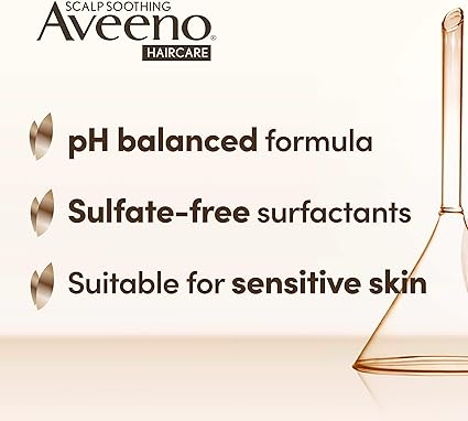 Aveeno Scalp Soothing Haircare Clarify & Shine Shampoo, Apple Cider Vinegar Blend, for All Hair Types, Soothes Dry, Itchy & Flaky Scalp, Clinically Proven, Sulfate Free, 300ml